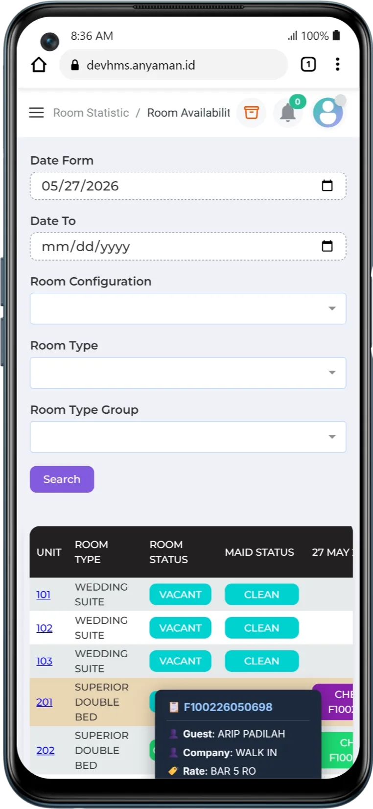 Mobile app dashboard screenshot 6