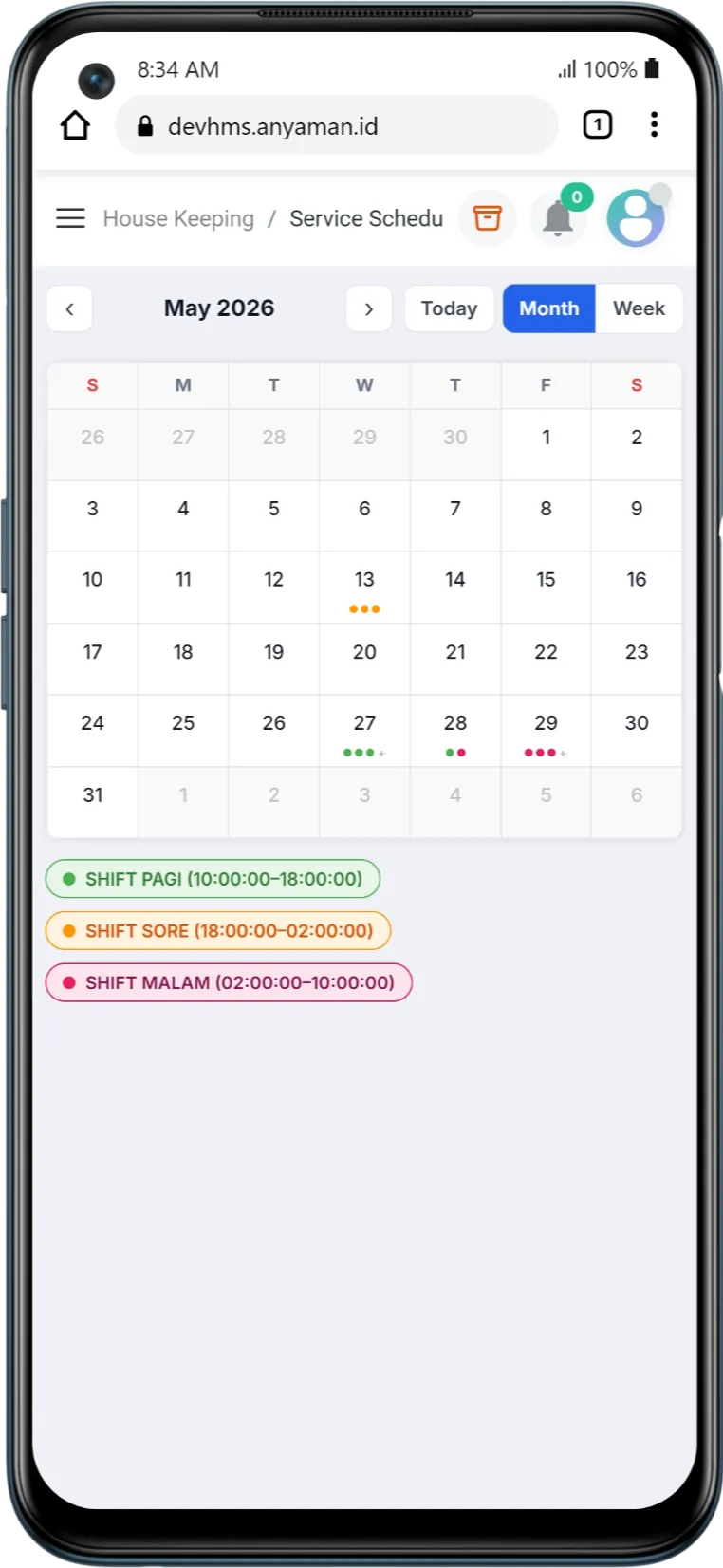 Mobile app dashboard screenshot 9